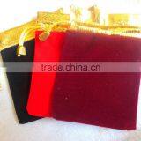 Professional Gold Microfiber Top Mini Velvet Bag Soft With Aglets thumbnail-2