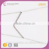 N72583B01 Delicate Layered Thin Gold Chain Bohemian Rhinestone Gps In Necklace thumbnail-3