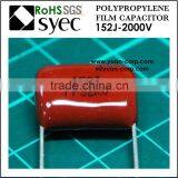 1500pF 2000VDC Radial CBB22 PPS 152J 2000VDC Metallized Polypropylene Film Capacitor