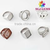 Silver/Bronze Tone Ring Base Blank Findings glue on gemstone cabochons
