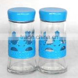 TW660T18 glass spice jar with metal casing