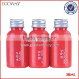 red high quality plastic hotel shampoo bottle packaging cheap small bottle