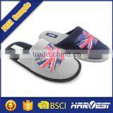 Embroidered Cotton Fabric Luxury Indoor Winter Slippers, Emboss Cotton Hotel Slipper thumbnail-2