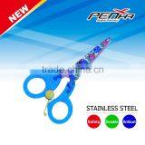 Manufacture different colorful handle printing school student fancy scissors
