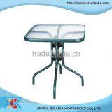 outdoor mental glass table