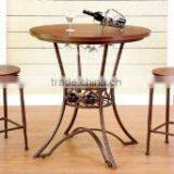 Chinese Wholesale Bar Table and Chair with Wine Rack Home Used Bar Furniture