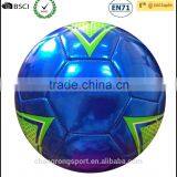 metallic finish PVC lamination football soccer ball size 5