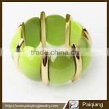 Fashion bohemian style colorful resin elastic bangle