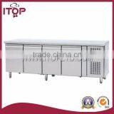 GN 1/1, 4 Doors Stainless Steel Salad Bar Fridge
