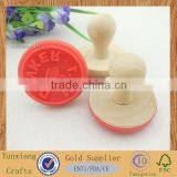 Round Wood Stamp With Silicone thumbnail-1