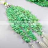 Natural Chrysophrase Pear shape briolettes beads