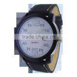 New Wrist Watches Men's Sport Military Quartz Black Leather Watch Strap thumbnail-2