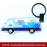 Environmental Custom Promotional Gift Car Shape LED Squeeze Key Lights Soft Pvc Keychain thumbnail-1