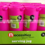 1.5L plastic Serving jug Water jug Water pitcher (Pink) in display box packing #TG1009EG