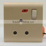 electrical switch 15amp wall socket british standard CE switched socket