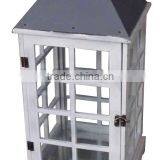 2016 Wood Candle Lanterns With Grey Metal Top thumbnail-4