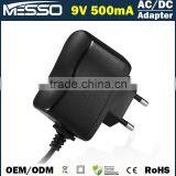 9V 500mA AC DC Adapter 100-240V 50-60Hz AC Adapter 9V 500mA Swithcing Power Supply 9V 500mA AC Adapter thumbnail-1