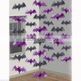 Halloween Party Supplies Paper Decorations Halloween Purple Vampire Bats Foil String Decorations thumbnail-1