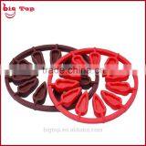 BT0188 Wholesale Silicone Circular Heat Resistant Table Mat Collapsible Cup Mat Leaf-shaped Table Mat thumbnail-3