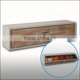 Wooden Tea Box With Fold-Down Drawer thumbnail-1