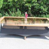 Деревянная и плетеная из винтовника мебель. Стол для обеда на 12 мест thumbnail-3