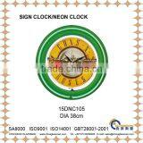 DIA 38cm Customizable Home Decoration Neon Clock Wall Clock 15DNC105 thumbnail-1