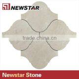 Newstar Crema Beige Arabesque Marble Lantern Brown Stone Tile Backsplash thumbnail-6