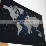 Personalized Scratch-off World Map Poster Travel Indigo Blue Travel Fashion Map thumbnail-3