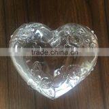 New Arrived Heart Shape Glass Candy Jar Crystal Glass Jar With Glass Lid thumbnail-2