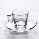 Glass Tea Cup and Saucer Wholesale Turkish Coffee Set Coffee Gift Set thumbnail-5