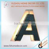 Antique LED Lighted Metal Letter With Projection Light Shadow thumbnail-1
