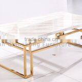 Simple Design 201 Golden Stainless Steel Rectangle Coffee Table thumbnail-3