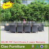 Luxury Outdoor Extended Glass Dining Table and Teakwood Chairs thumbnail-2