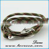 New New Trendy Handmade Bracelets Latest Man Leather Anchor Bracelet thumbnail-1