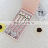 Ceramic Handle Stainless Steel Set Spoon and Fork Set thumbnail-3
