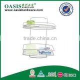 2-tier Bathroom Rack High Strength Carbon Steel Double-deck Bathroom Shelf Dual Tiers Metal Bathroom Shelves in Chrome thumbnail-1