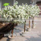 BLS027 GNW Wedding Decor for Centerpieces White Artificial Cherry Bonsai Tree thumbnail-1