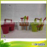 Bright Colors Newly Design Garden Decor Metal Hanging Flower Pot thumbnail-2
