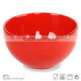 5.5 Inch Ceramic Cereal Bowl Solid Blue Color With Antique Brush thumbnail-6