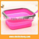 Food Grade Silicone Lunch Box, Collapsible Lunch Bento Box, Foldable Silicone Food Boxes thumbnail-2