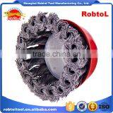 3" Steel Wire Cup Brush Wheel Twist Knot Crimped Bowl Disc Abrasive M10 Round Grinding Cheaning Brush thumbnail-4