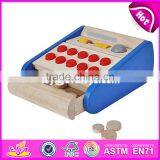New Products Pretend Play Educational Toys Supermarket Wooden Kids Cash Register With Cashier W10A064 thumbnail-6
