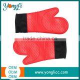 Wholesale Kitchen Cooking Work Gloves With Fingers - Heat Resistant Silicone Microwave Oven Gloves thumbnail-1