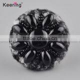 Hotsale Black Flower Resin Small Size Decorative Buttons WBKA-289 thumbnail-1