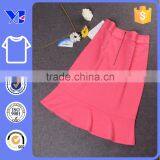 Flower Embossed Young Design Elastic Flouncing Tight Skirt thumbnail-1