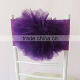 Hot Sale Fashion Handmade Organza Flower With Lycra Chair Band Chair Sash thumbnail-2