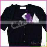 Factory Directly Wholesale Girl v Neck Knitting Sweater Coat With Peal thumbnail-1