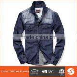 Hot Sale Spring Fashion Long Sleeves Jean Latest Shirt Designs for Men