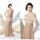 Mother of Bride Long Sleeve Lace Chiffon Evening Dress Porn thumbnail-1