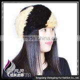 CX-E-28 2016 Wholesale Stock Popular Hair Headband Knitted Mink Fur Scarf thumbnail-3